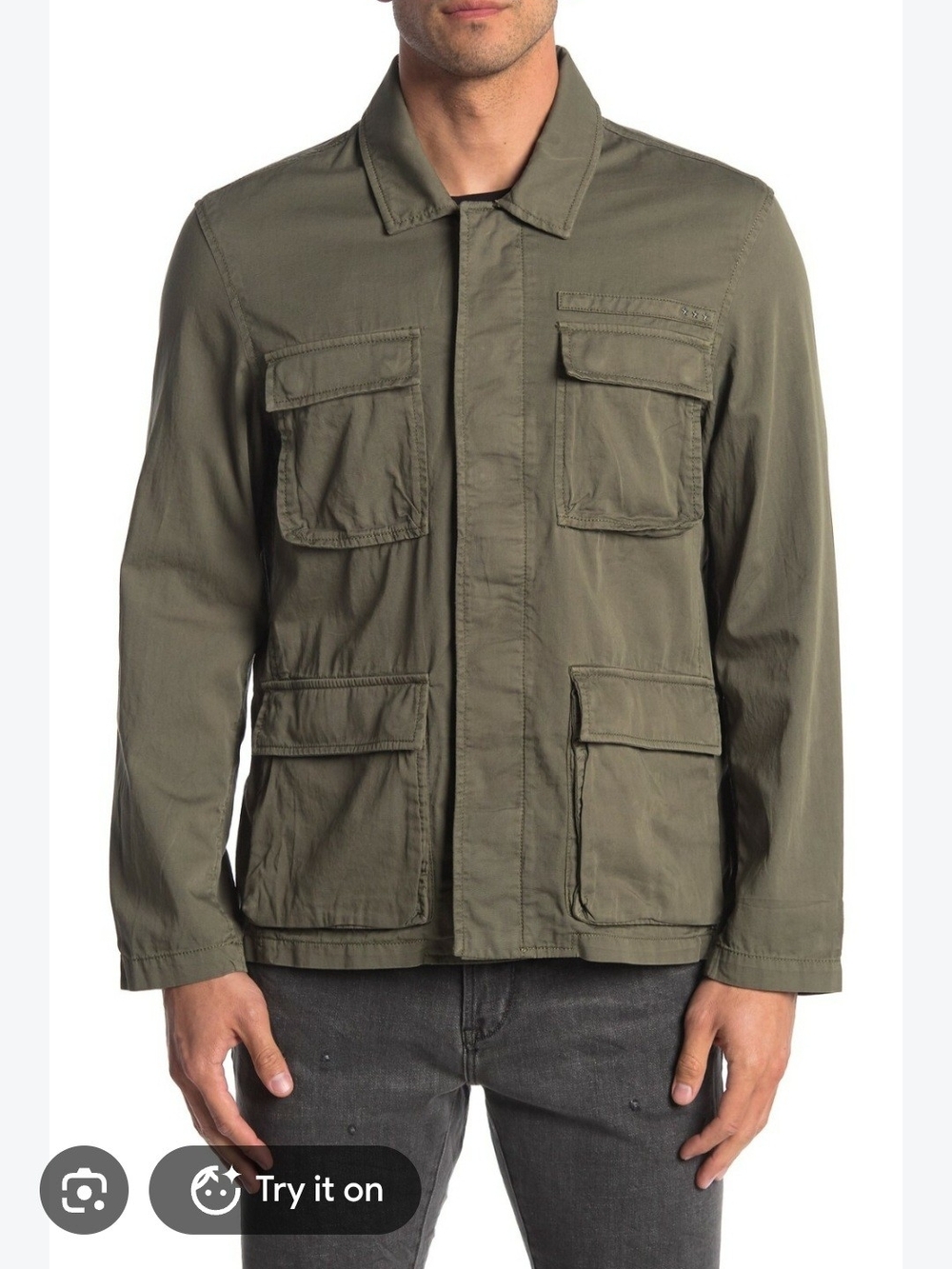 Line Of Trade Men's Olive Cotton  Field Jacket - Classic Utility Style. Size M.